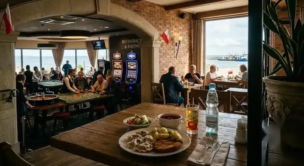 Detal wnętrza — mosiądz i marmur